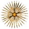 Gilt-Plated Metal Flower Wall Fixture or Flush Mount, 1970s 1