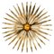 Gilt-Plated Metal Flower Wall Fixture or Flush Mount, 1970s, Image 1