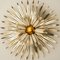 Gilt-Plated Metal Flower Wall Fixture or Flush Mount, 1970s 13