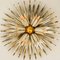Gilt-Plated Metal Flower Wall Fixture or Flush Mount, 1970s, Image 2