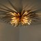 Gilt-Plated Metal Flower Wall Fixture or Flush Mount, 1970s, Image 5