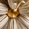 Gilt-Plated Metal Flower Wall Fixture or Flush Mount, 1970s, Image 7