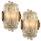 Icicle Glass Wall Sconce Lights, 1960s, Set of 2 1