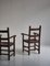 Arts and Crafts Armchairs in Oak and Leather, Set of 2 12