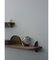 Mensola grande minimalista in noce e acciaio, Immagine 9