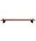 Large Walnut and Steel Minimalist Shelf 6