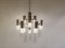 Vintage Glass and Chrome Chandelier by Gaetano Sciolari, 1970s 6