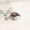 Anello di transizione da Art Nouveau a Art Déco in oro bianco 18 carati con diamante centrale e rubini, anni '20 o '30, Immagine 7