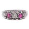 Vintage 14K White Gold Ring with Diamonds and Rubies 1
