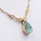 Vintage Necklace in 18K Yellow Gold with Emerald Drop and Diamonds, 1980s 3