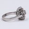 Vintage 14K White Gold & Diamond Flower Ring, 1960s, Image 4