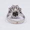 Vintage 14K White Gold & Diamond Flower Ring, 1960s, Image 5