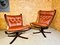 Vintage Leather Lowback and Highback Falcon Chairs by Sigurd Resell, Set of 2 7