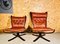 Vintage Leather Lowback and Highback Falcon Chairs by Sigurd Resell, Set of 2, Image 2