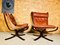 Vintage Falcon Chairs aus Leder von Sigurd Resell, 2er Set 3
