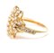 Sun Shaped Cocktail Ring with 0.94 Carat Diamond Cluster 4