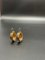 Portuguese Art Deco Gold Hoop Earrings, 19.2 Karat Gold, Set of 2 2