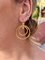 Portuguese Art Deco Double Hoop Earrings in 19.2 Karat Gold, Set of 2 5