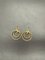 Portuguese Art Deco Double Hoop Earrings in 19.2 Karat Gold, Set of 2 7