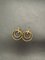 Portuguese Art Deco Double Hoop Earrings in 19.2 Karat Gold, Set of 2 6