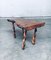 Brutalist Style Handcrafted Oak & Grape Wood Side Table, 1950s 8