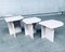 Tavolini in travertino, Italia, anni '80, set di 3, Immagine 1