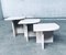 Tavolini in travertino, Italia, anni '80, set di 3, Immagine 14