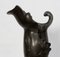 Hohe Jugendstil Vase aus Zinn mit Darstellung einer jungen Frau, die Seerose pflückt, von P. Jean, frühes 20. Jh 5