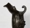 Tall Art Nouveau Vase in Pewter Depicting Young Woman Picking Water Lily by P. Jean, Early 20th Century 5