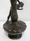 Tall Art Nouveau Vase in Pewter Depicting Young Woman Picking Water Lily by P. Jean, Early 20th Century 23