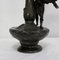 Hohe Jugendstil Vase aus Zinn mit Darstellung einer jungen Frau, die Seerose pflückt, von P. Jean, frühes 20. Jh 18