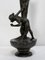 Tall Art Nouveau Vase in Pewter Depicting Young Woman Picking Water Lily by P. Jean, Early 20th Century 8