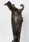 Tall Art Nouveau Vase in Pewter Depicting Young Woman Picking Water Lily by P. Jean, Early 20th Century 4