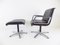 Black Leather Armchair with Ottoman by Delta Design for Wilkhahn, Set of 2 2