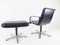 Black Leather Armchair with Ottoman by Delta Design for Wilkhahn, Set of 2 4