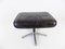 Black Leather Armchair with Ottoman by Delta Design for Wilkhahn, Set of 2 15