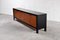 Large Graphic Brutalist Credenza in Black & Stained Oak by Tobia & Afra Scarpa, Belgium, 1970s 7