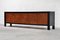 Large Graphic Brutalist Credenza in Black & Stained Oak by Tobia & Afra Scarpa, Belgium, 1970s 4