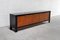 Large Graphic Brutalist Credenza in Black & Stained Oak by Tobia & Afra Scarpa, Belgium, 1970s 5