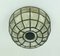 Glass Ceiling or Wall Lamp with Iron Ring from Glashütte Limburg, 1960s or 1970s 1