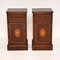 Antique Victorian Style Inlaid Bedside Cabinets, Set of 2, Image 2