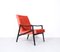 Lounge Chairs in Coral Red Velvet by Jiří Jiroutek for Interier Praha, 1960s, Set of 2 4
