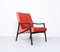 Lounge Chairs in Coral Red Velvet by Jiří Jiroutek for Interier Praha, 1960s, Set of 2 5