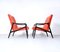 Lounge Chairs in Coral Red Velvet by Jiří Jiroutek for Interier Praha, 1960s, Set of 2 2