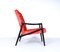 Lounge Chairs in Coral Red Velvet by Jiří Jiroutek for Interier Praha, 1960s, Set of 2 6