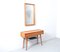 Vintage Wooden Hall or Console Table with Mirror, 1960s, Set of 2 1