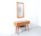 Vintage Wooden Hall or Console Table with Mirror, 1960s, Set of 2, Image 1