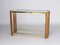 Vintage Italian Maple Wood and Brass Console Table, 1970s, Image 3
