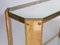 Vintage Italian Maple Wood and Brass Console Table, 1970s 10
