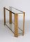 Vintage Italian Maple Wood and Brass Console Table, 1970s 5